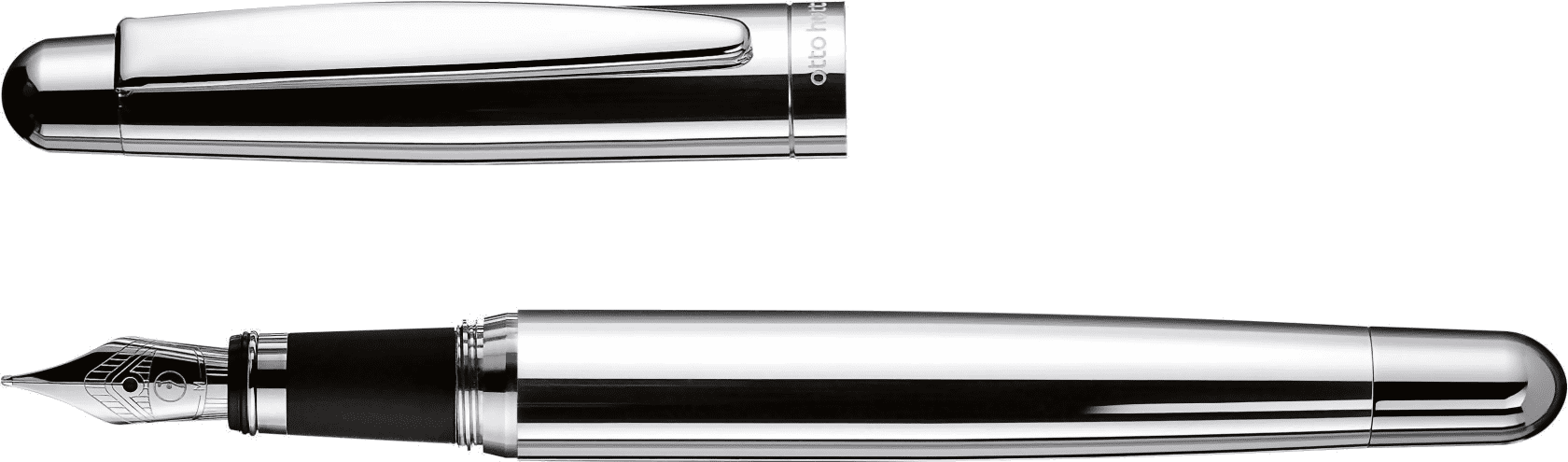 design02 Fountain Pen Shine Silver Platin 018-61045 - Otto Hutt